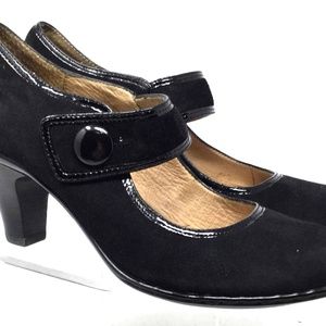 Soft Women Hells Sz 6.5M Black Leather Kitten